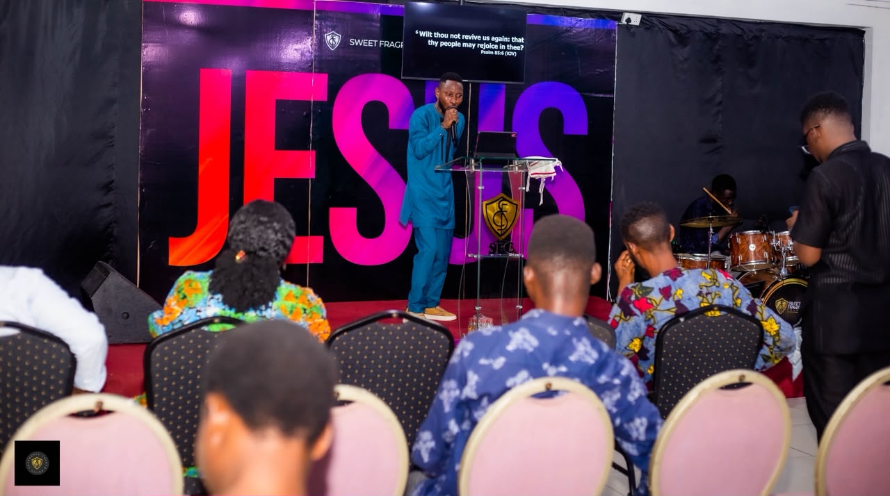 Sweet Fragrance Church minister preaching from the pulpit
